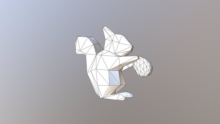малая белка 3D Model