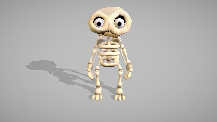 Skeleton Character - Low Poly 3D Model