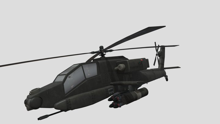 Attack Helicopter 3D Model