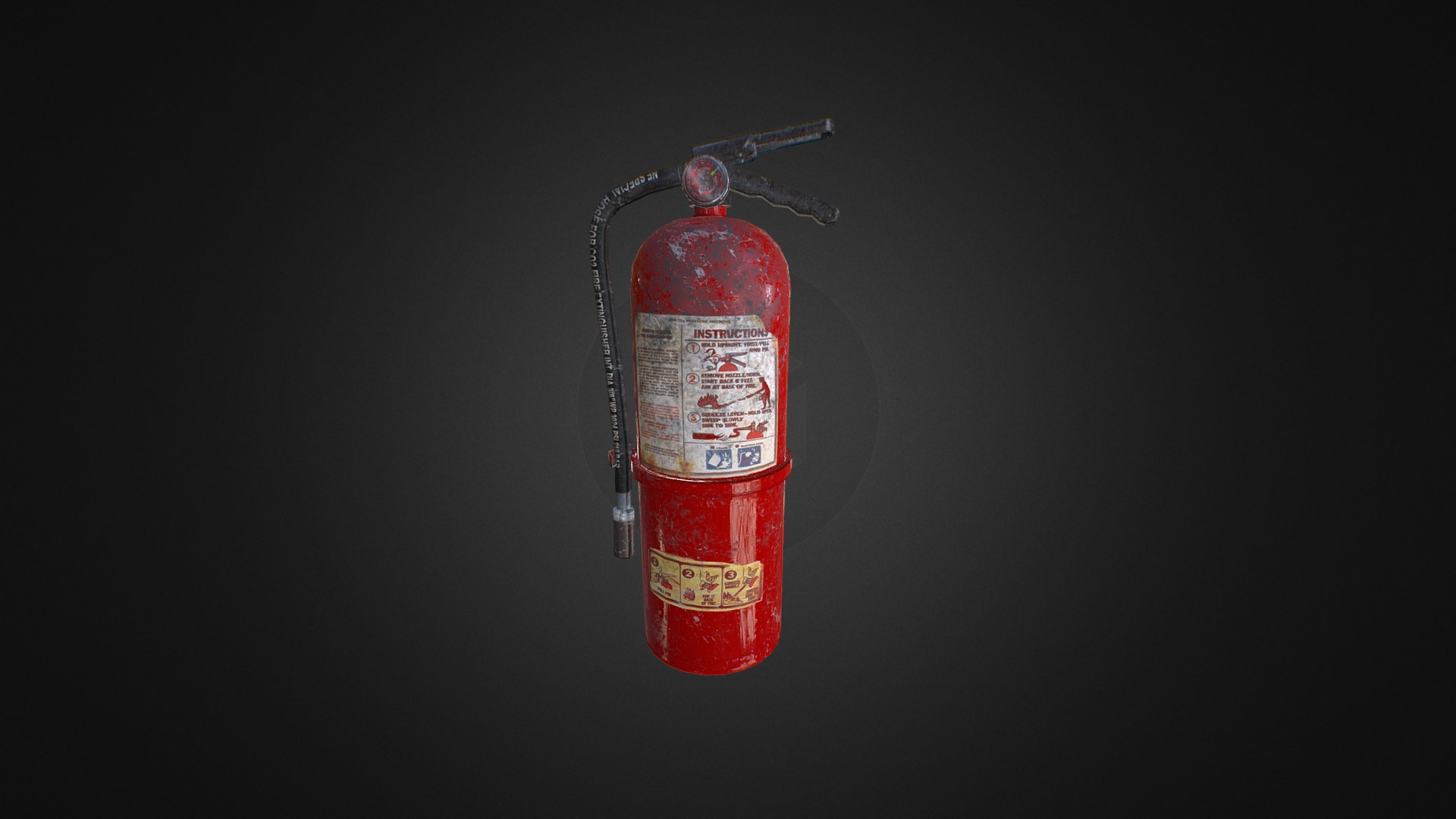 3D model Fire Extinguisher_pbr - This is a 3D model of the Fire Extinguisher_pbr. The 3D model is about a red fire extinguisher.