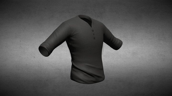 Henley Shirt 3D Model