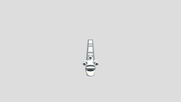 Cartoon Bullet Train 3D Model