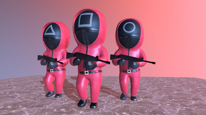 suicide Game guards 3D Model