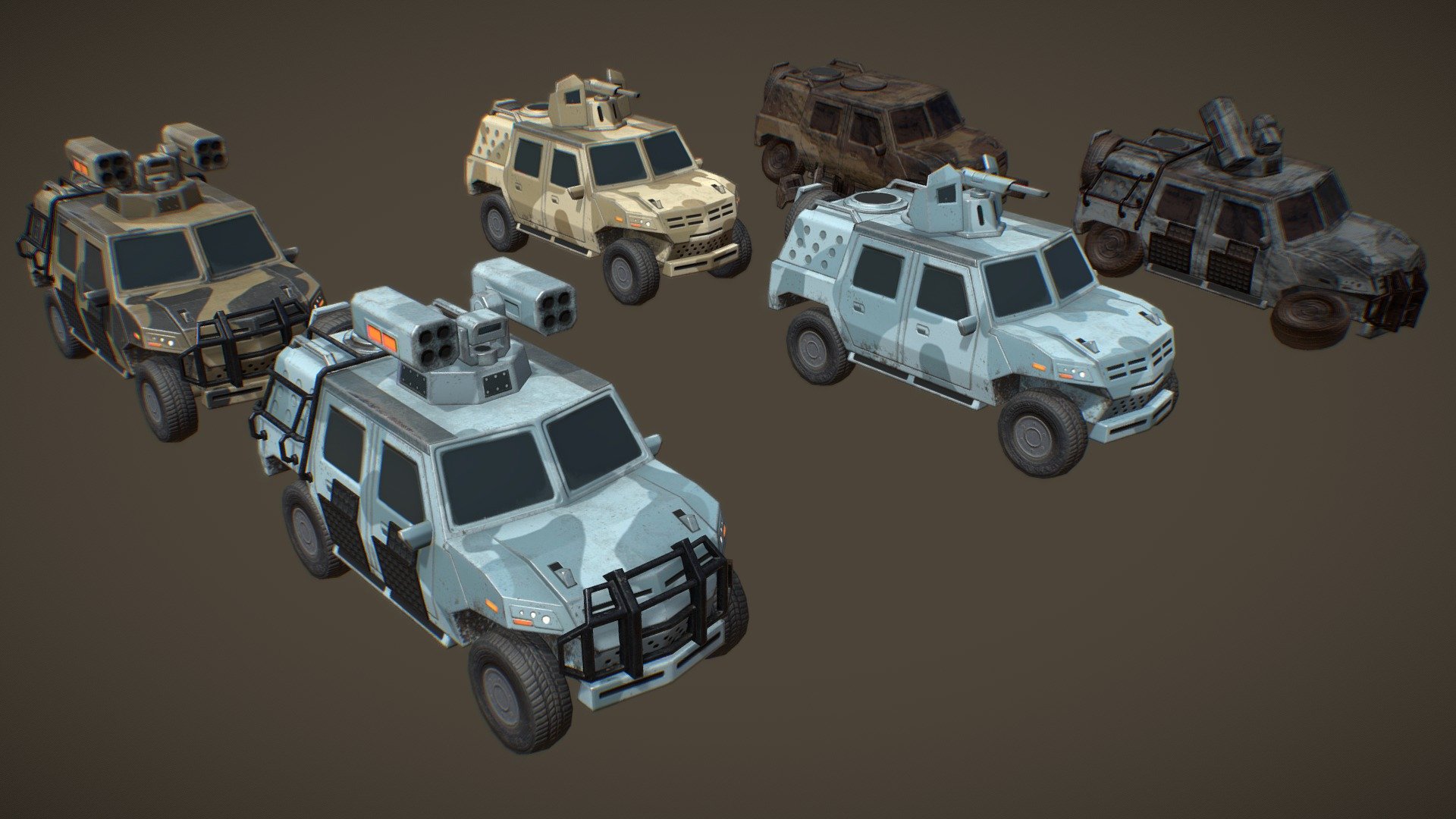 Combat Jeeps + animation + Crush models - Buy Royalty Free 3D model by ...