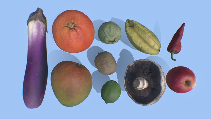 Fruits and Veggies Pack – Modèle 3D gratuit STL
