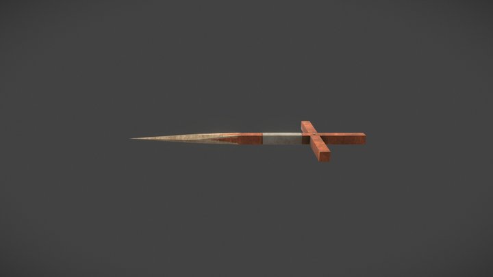 Cross Stake 3D Model
