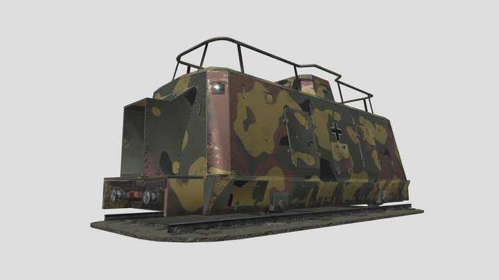 WW2 BP44 ArmouredTrain - InfantryCar 3D Model