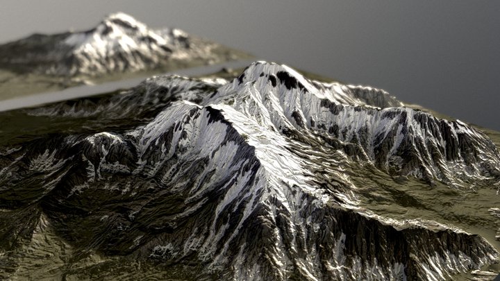 Snow Mountain Pack 01 3D Model