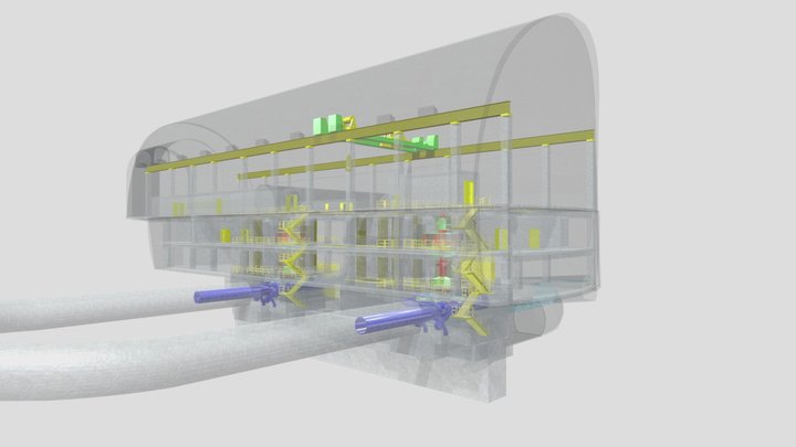Hydroelectric Plant 3D Model