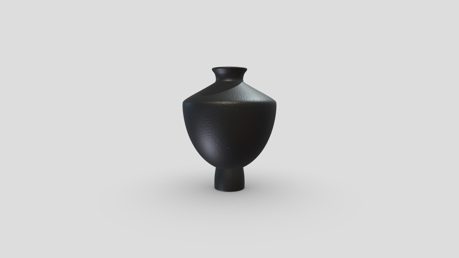 Black Textured Vase Buy Royalty Free 3D model by interior model