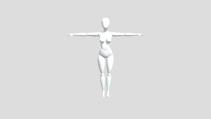 Basic Female Body Blockout 3D Model