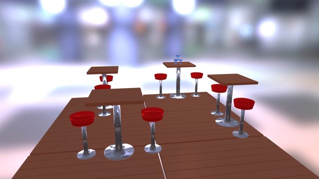 A Bar 3D Model