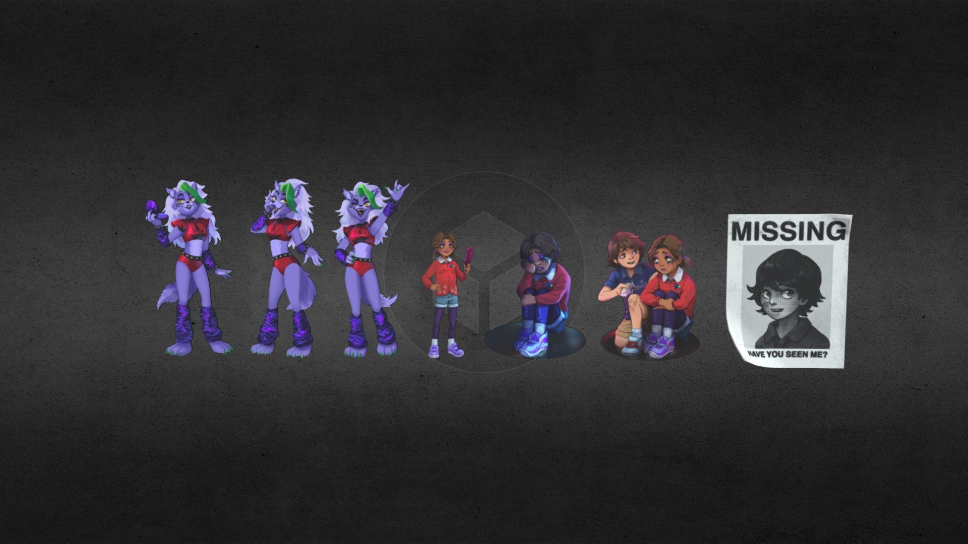 Fnaf Sb Ruin DLC Cut Outs Pack 2 - Download Free 3D model by