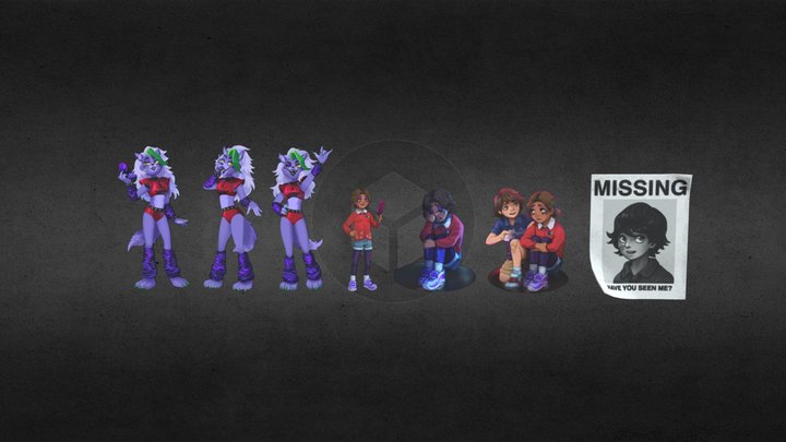 FNAF SB | Salon Cutouts And Posters 3D Model