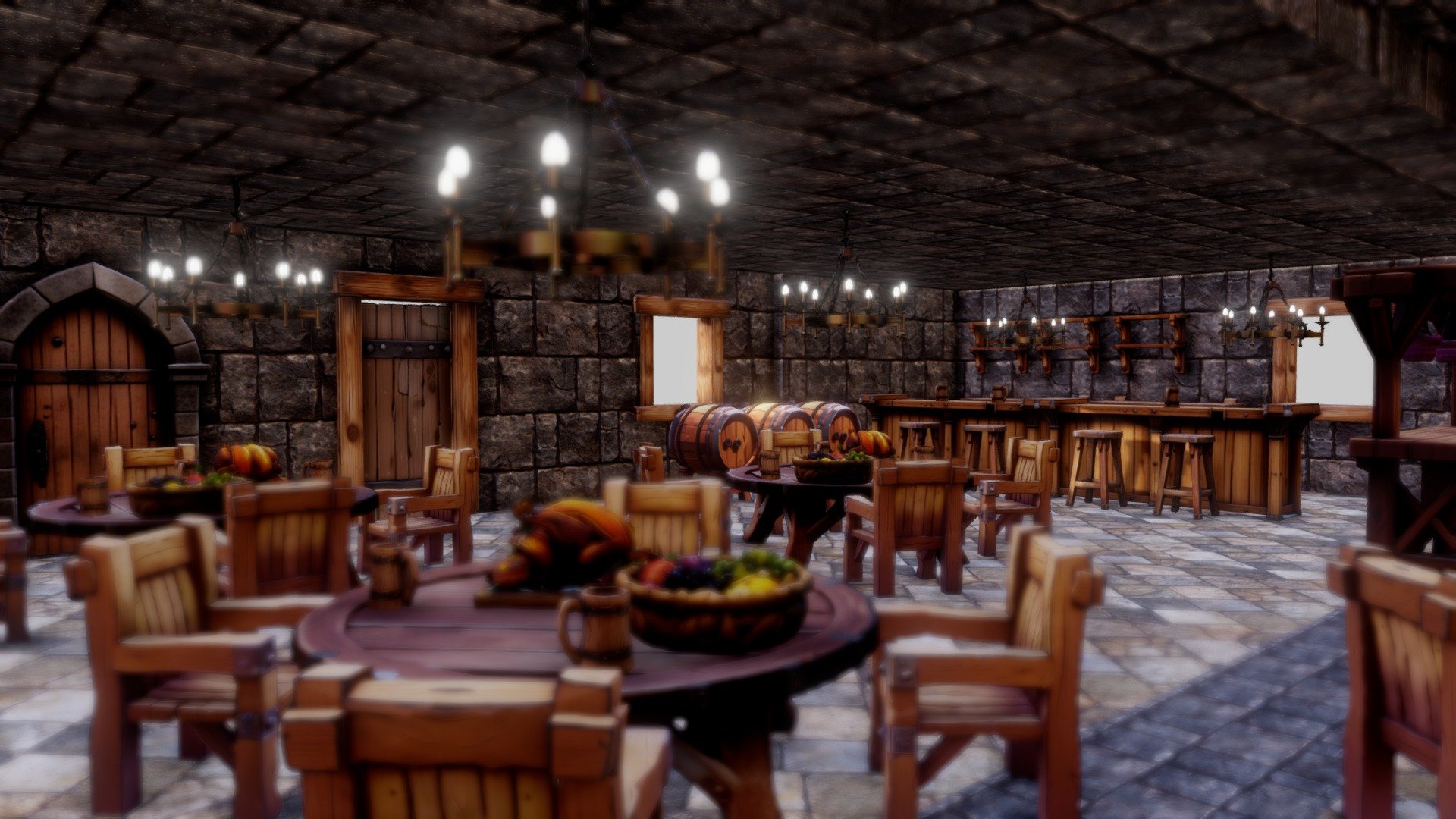 Medieval Tavern - Download Free 3D model by Giimann [886963b] - Sketchfab