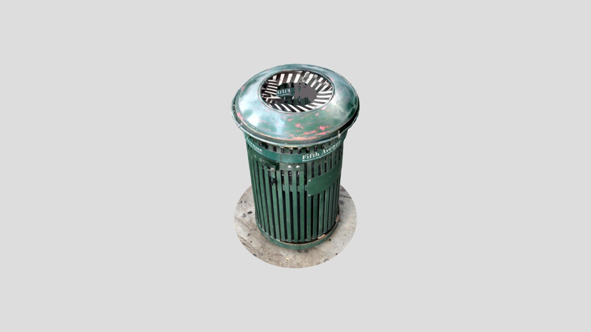 Green new york city  fifth ave garbage can