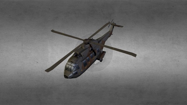 Super Puma 3D Model