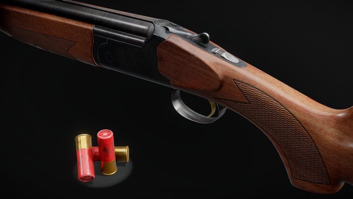 Fabarm Euralfa Lux Shotgun – Game‑Ready 3D Model