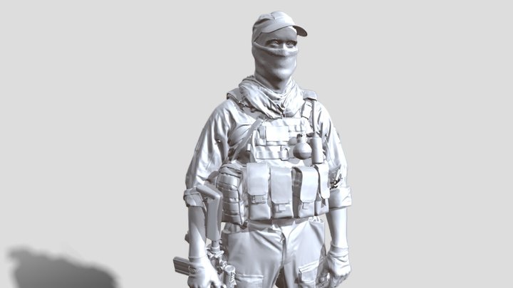 Rifle By Side - Printable 3D Model