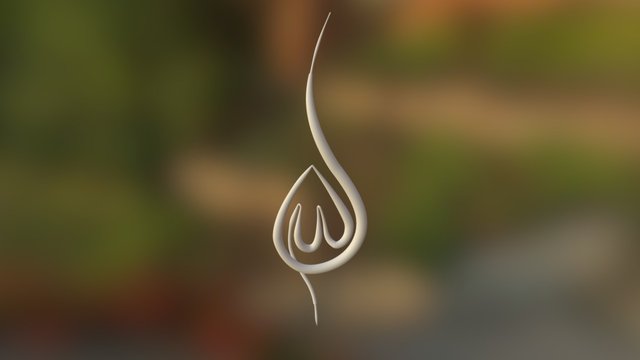 Islamic Calligraphy 3D Model
