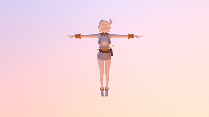 女人身体完成绑定 3D Model