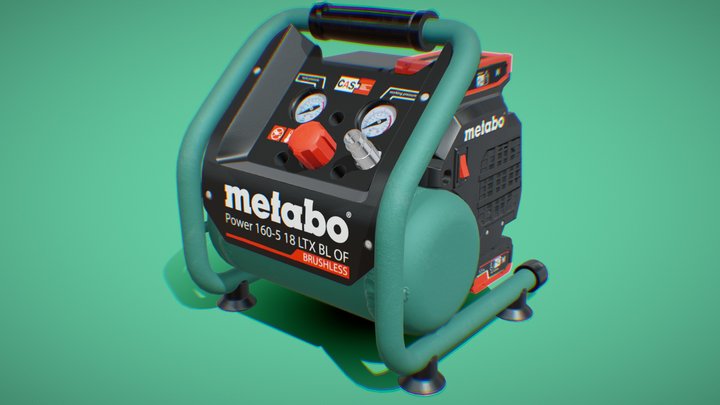 Air Compressor Metabo 160-5 18 LTX BL OF 3D Model
