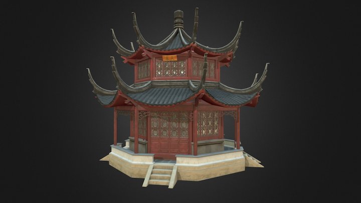 Chinese Pavilion (Suzhou garden) 3D Model