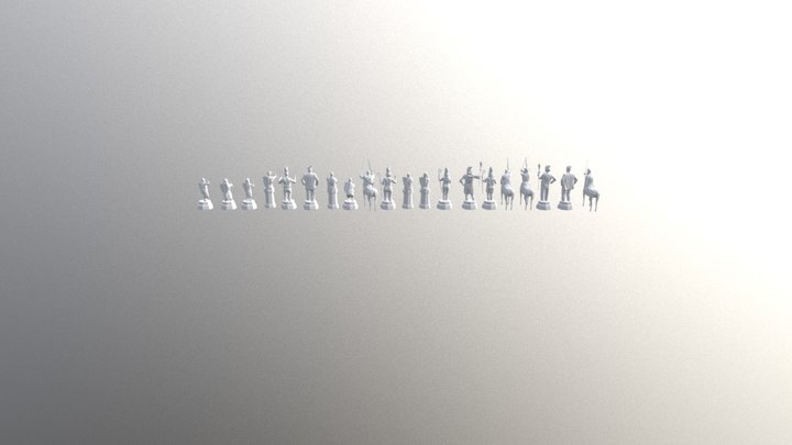 Chess Set 3D Model
