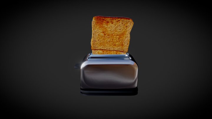 Toaster And Toast By Mike Loucas 3D Model