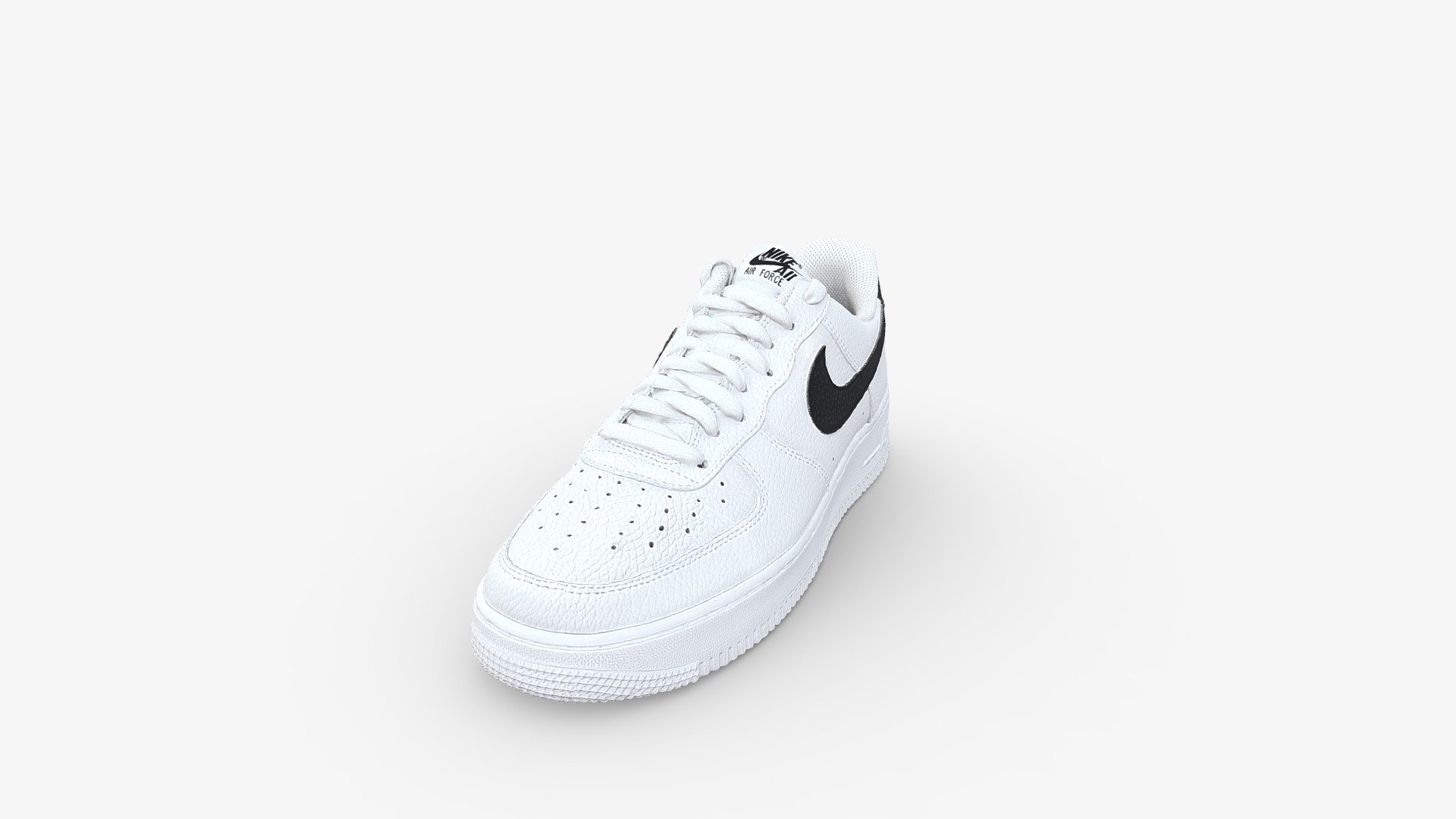 Nike air force 1 white black — Sketchfab embed 3D viewer