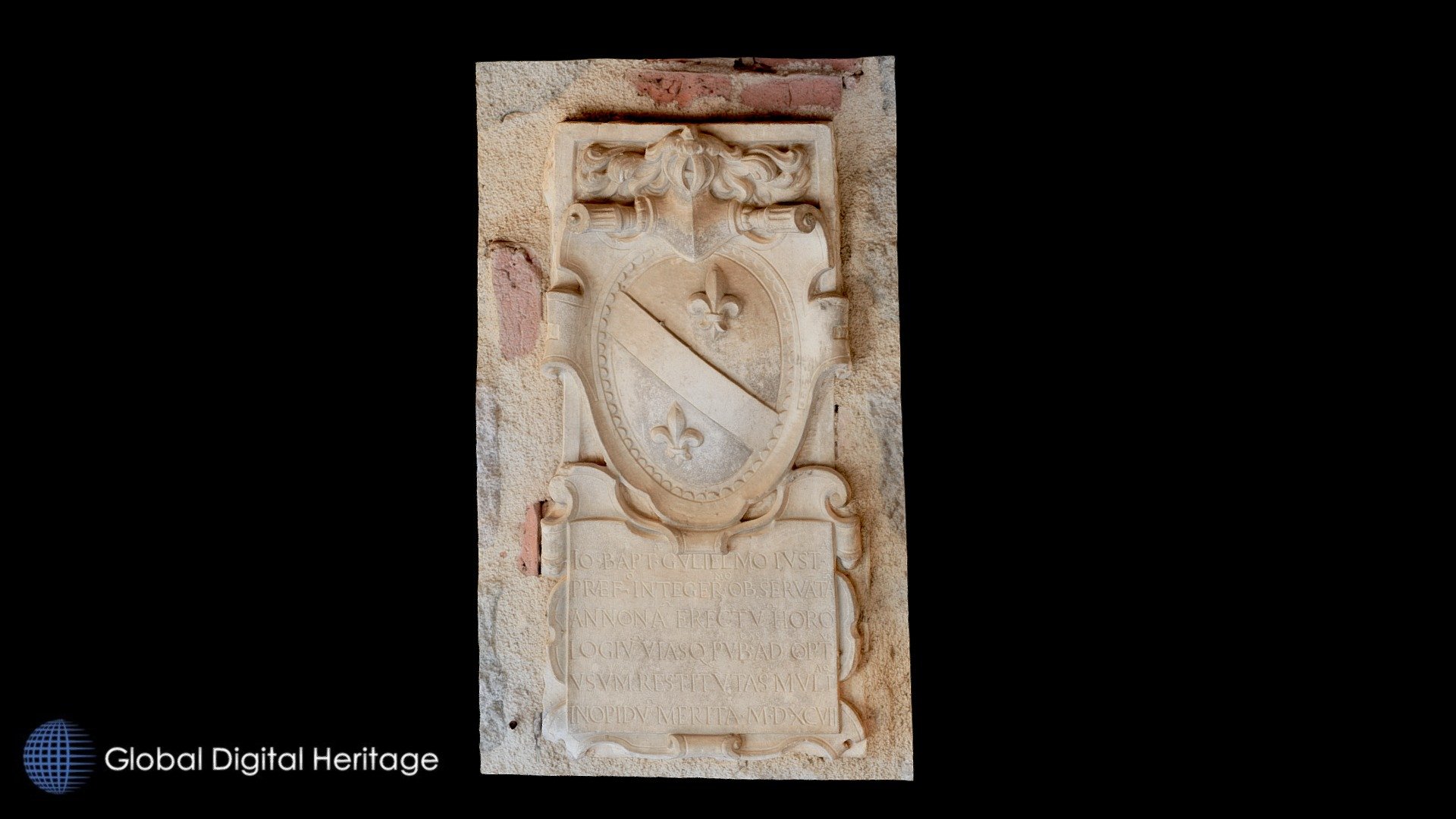 Stone Shield, Aldobrandeschi Castle. Arcidosso