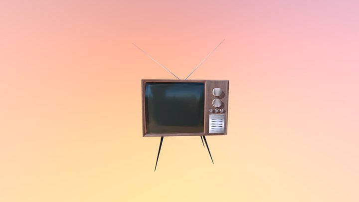 Retro TV 3D Model