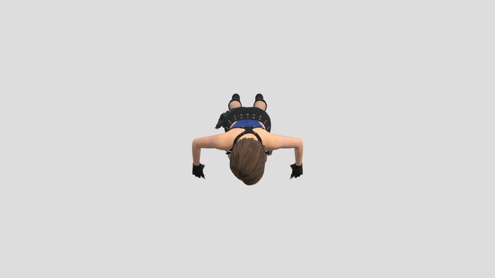 Jill_valentine_not_rigged girl 3D Model