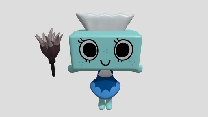 Optimized Tisha - Dandy's World (Official Rig) 3D Model