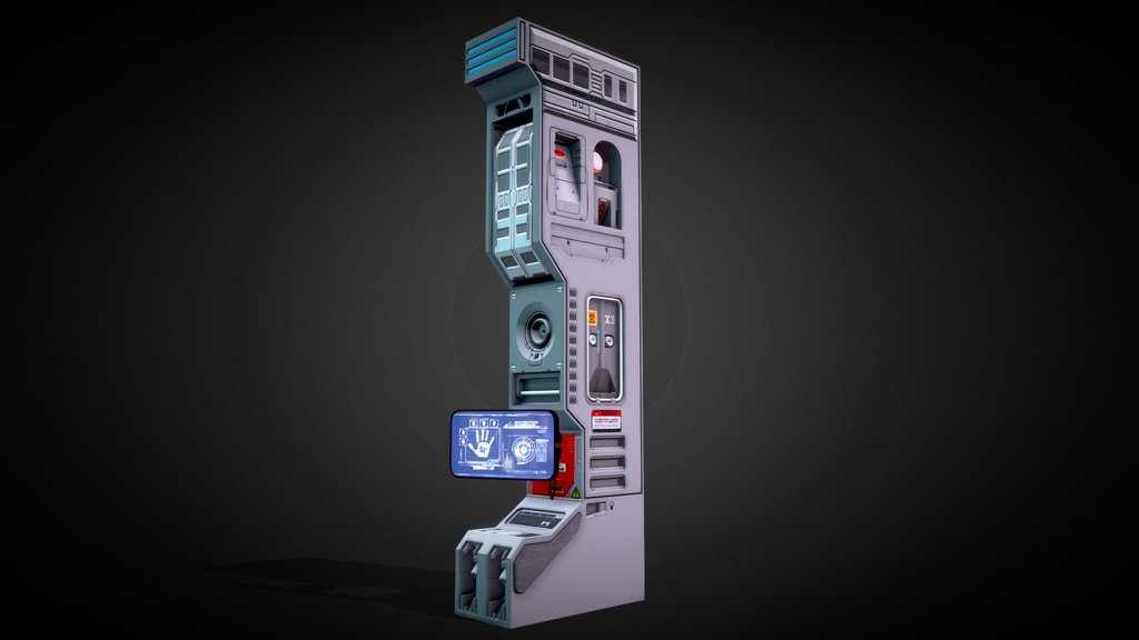 Sci Fi Wall Bridge With Monitor