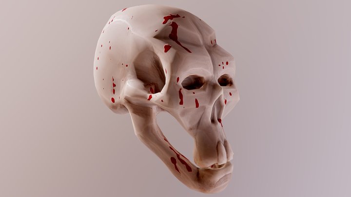 Skull - Low Poly 3D Model
