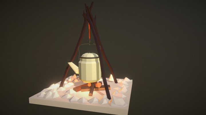 low-poly cattle 3D Model