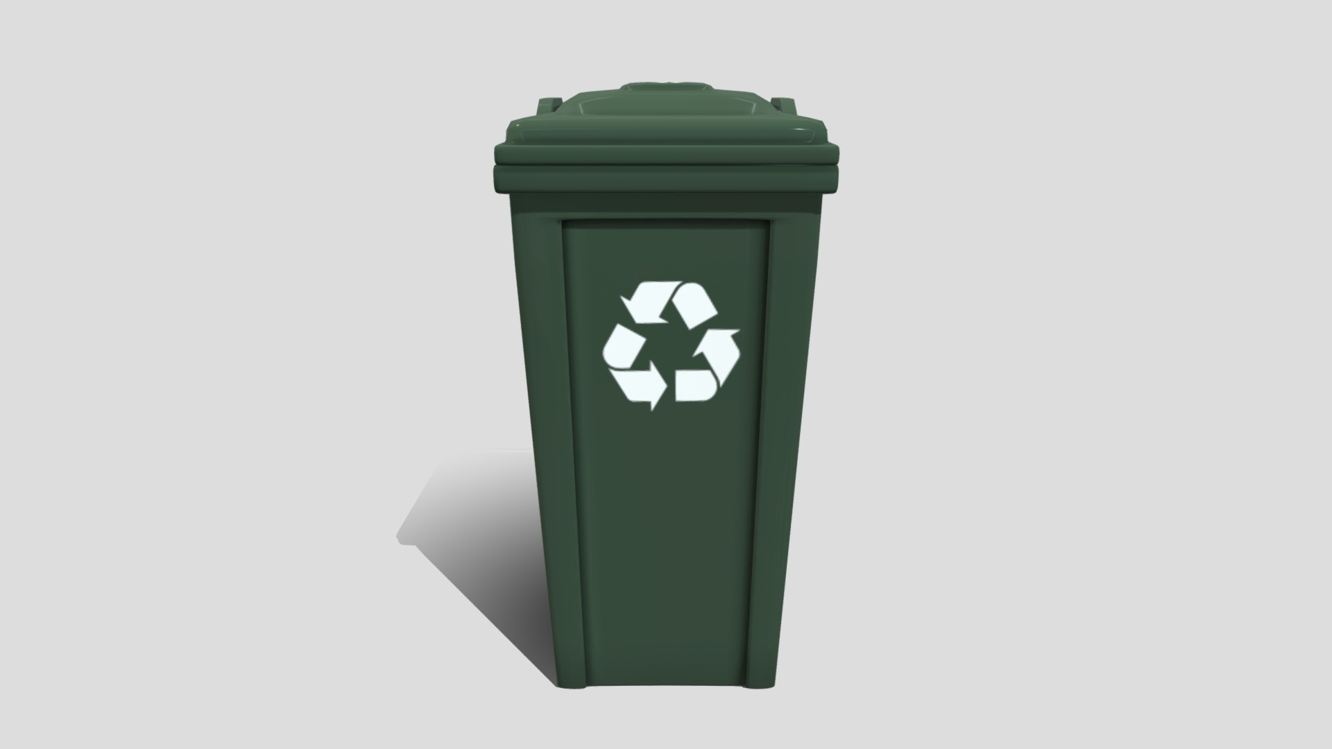 3D model Recycle Bin - This is a 3D model of the Recycle Bin. The 3D model is about a green light bulb.