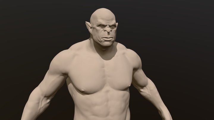 Bulky Orc sketch 3D Model