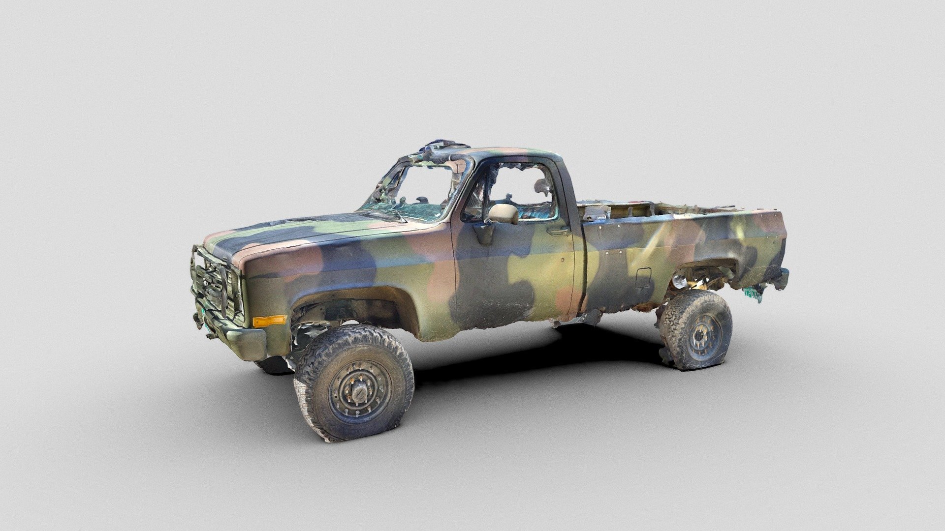 Day 87: camouflage pickup truck
