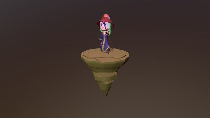 Game Character - Mage 3D Model