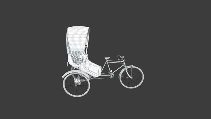 3D Cycle Rickshaw Model 3D Model