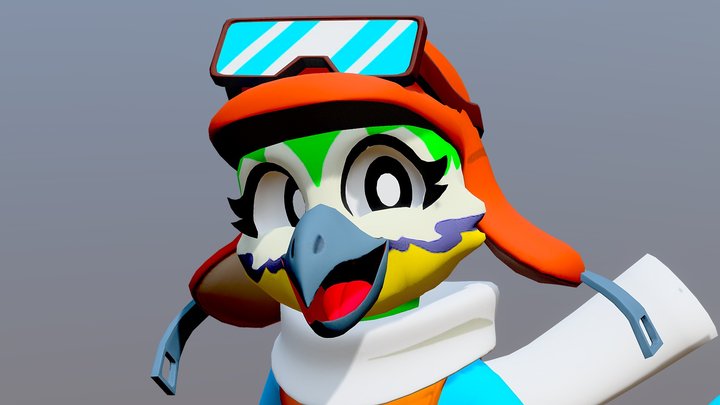 Mollie Macaw - Indigo Park 3D Model