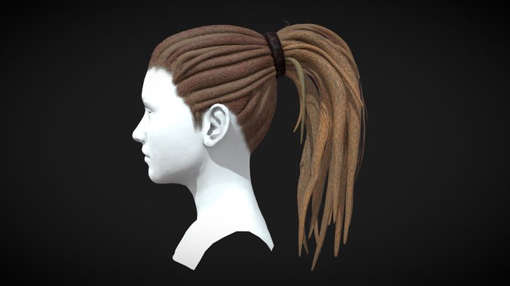 Realistic Dreads Hair Rasta Free Download 3D Model