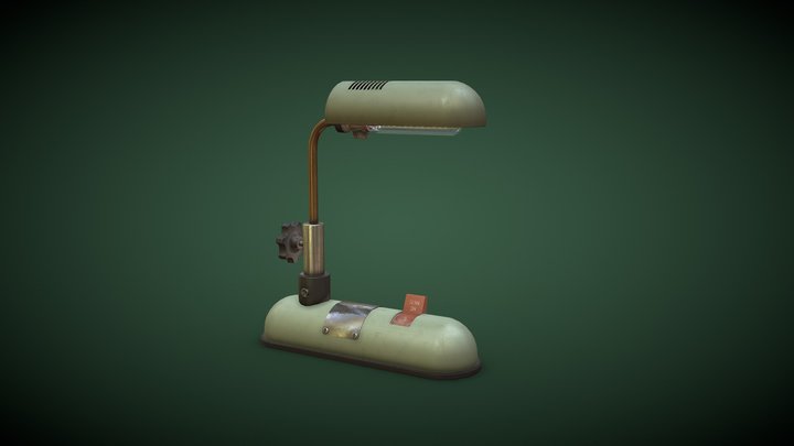 Retro Table Lamp 3D Model