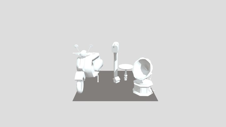 DAE 5 Finished props - Grandma's House 3D Model