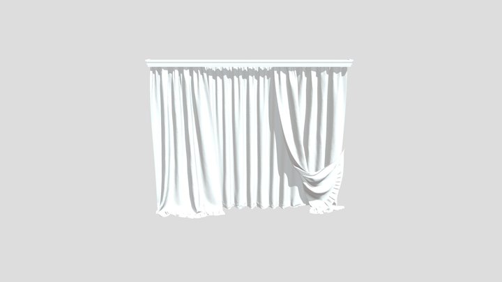 Curtain Double-row N290622 3D Model