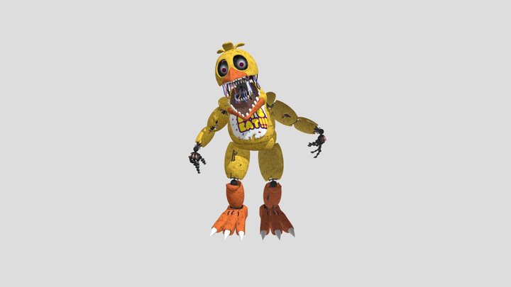 withered chica torres 3D Model