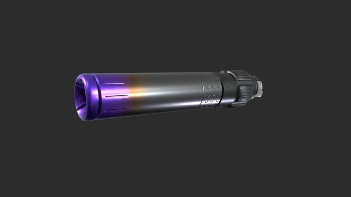 Custom Rifle Suppressor 3D Model