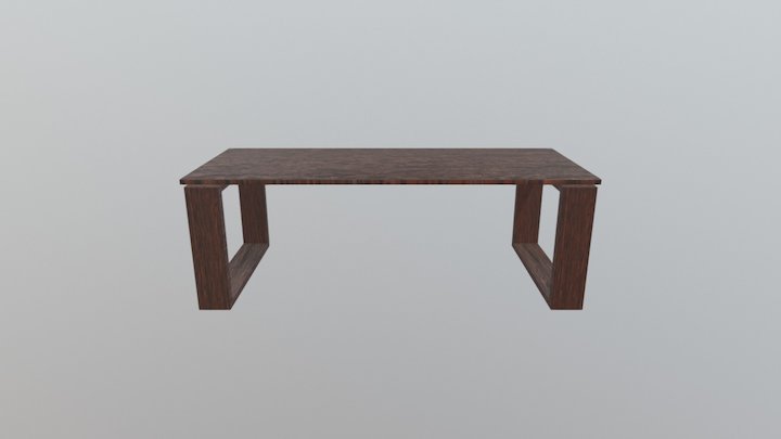 Wenge wood Table 3D Model
